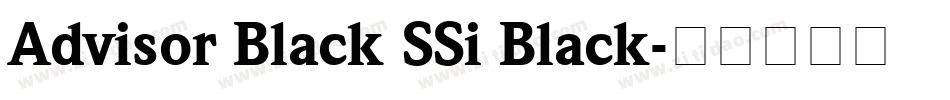 Advisor Black SSi Black字体转换